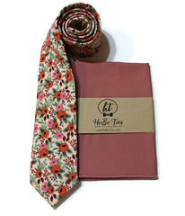Blush Rosa Floral Necktie